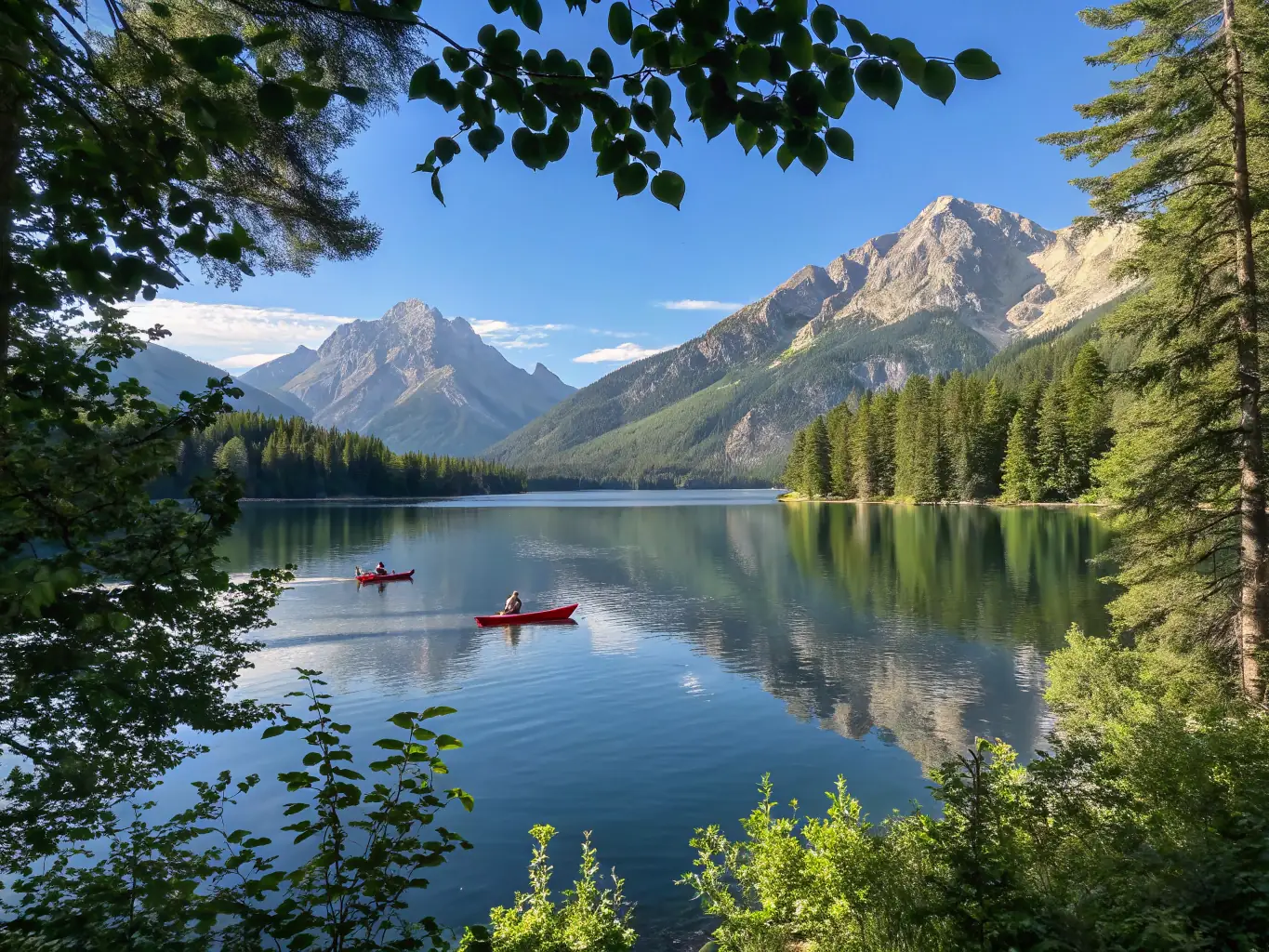 A serene image of members enjoying a leisurely afternoon of recreational sailing on the lake, with a mix of sailboats and paddle boats visible. The atmosphere is relaxed and friendly, showcasing the social aspect of the club.